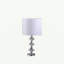 Lampe de table argentée 22,5 "Valencia