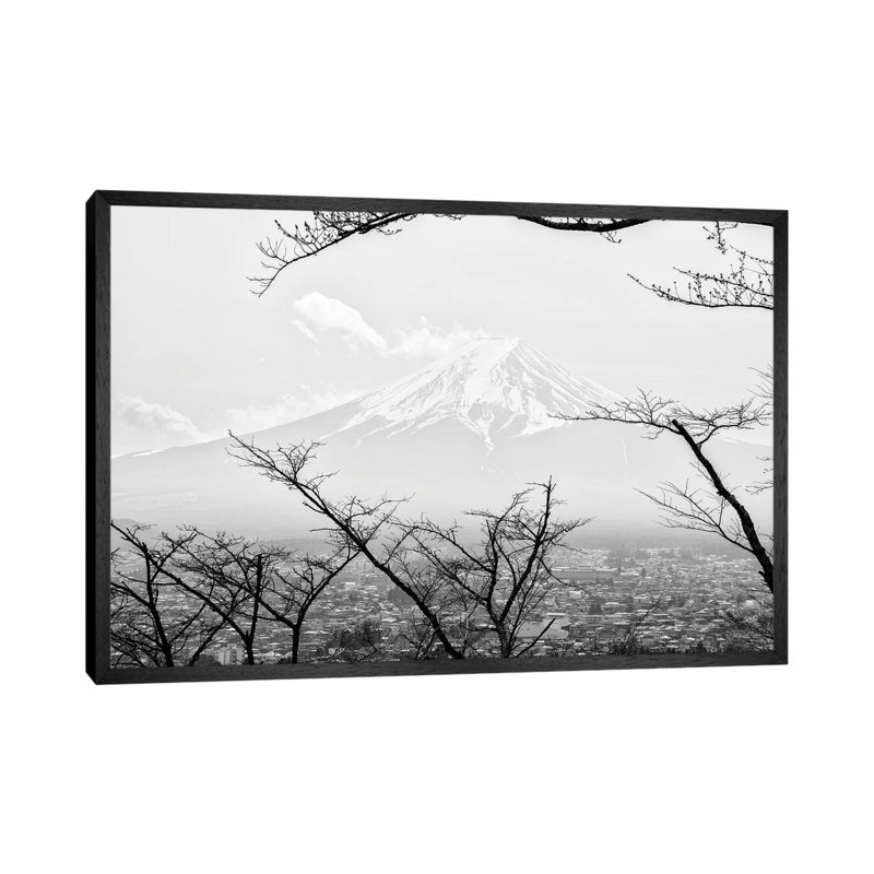 Mt. Fuji by Philippe Hugonnard - Floater Frame Print on Canvas, Black Framed
