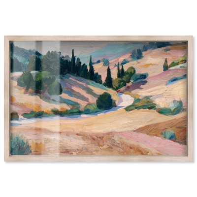 Décoration murale rustique «Ochre Hills IV» par Art Remedy, cadre blond, 55 x 37