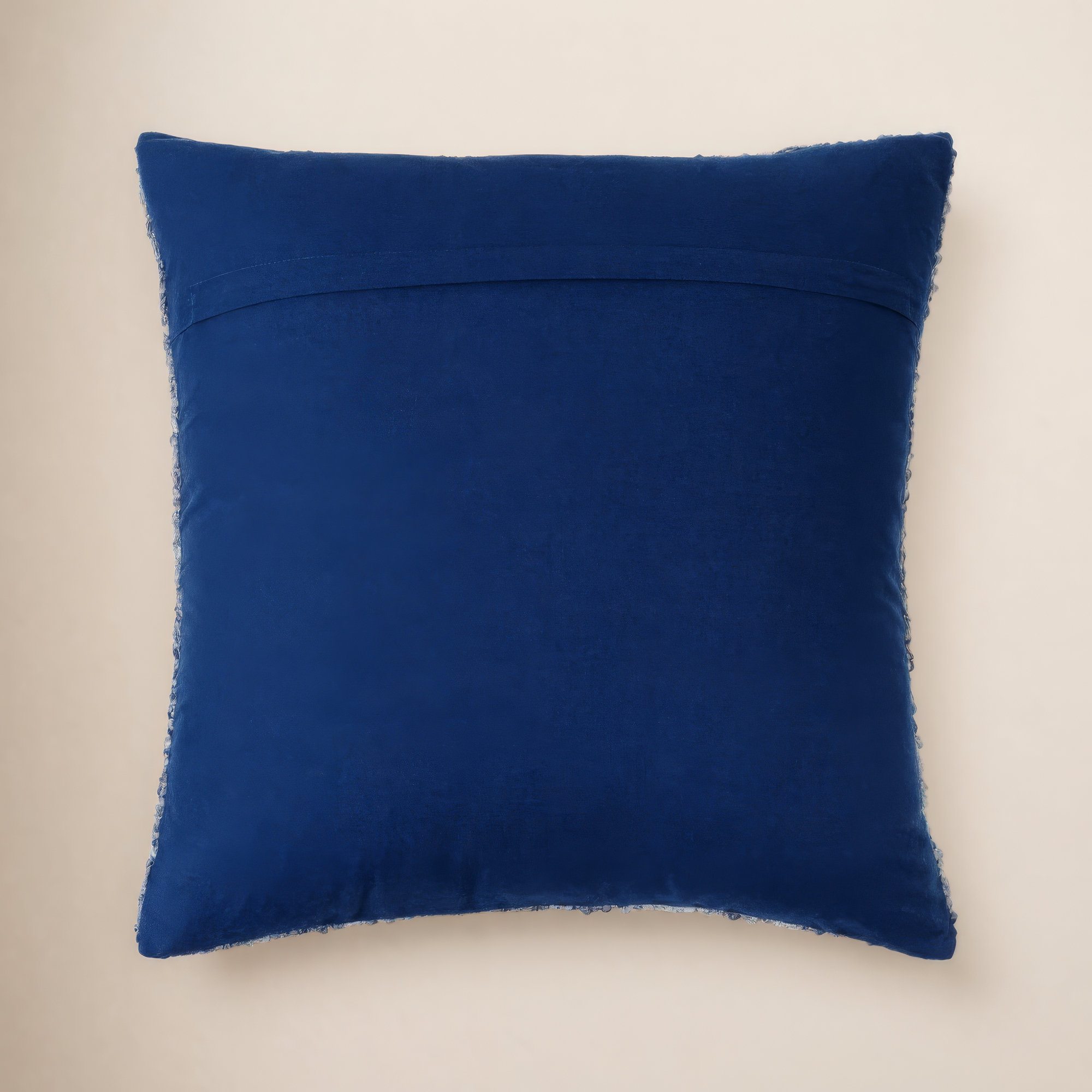 Tamari Pillow Cover, 22"H x 22"W, Polyester/Polyfill, Blue
