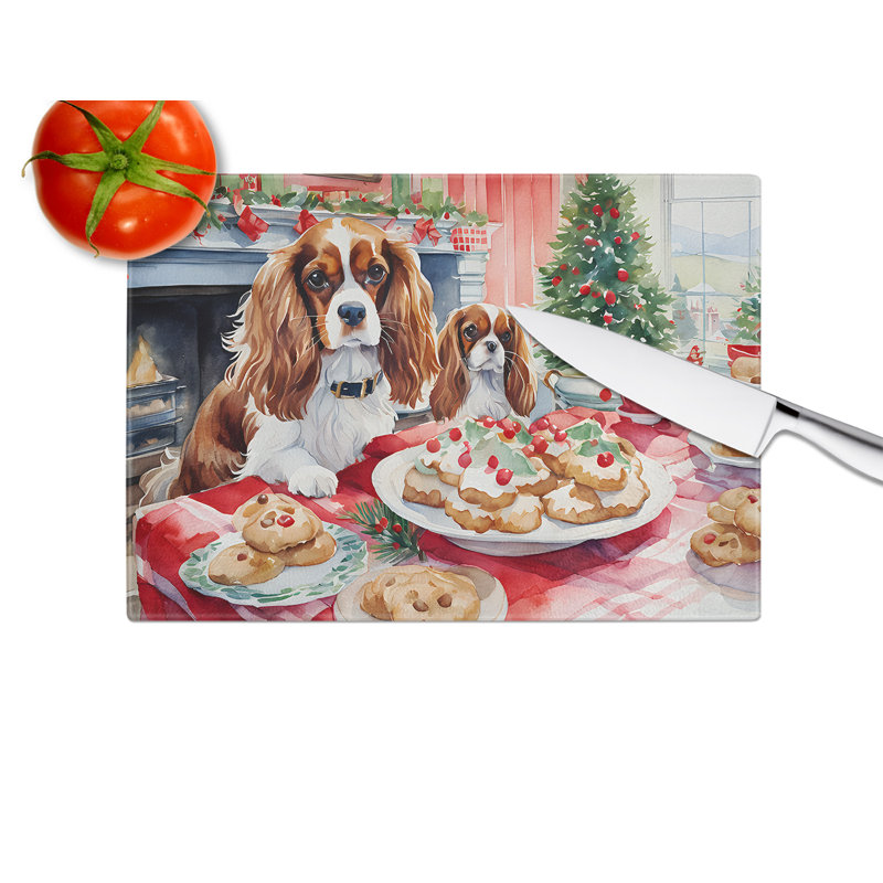 Planche à découper en verre Cavalier Spaniel