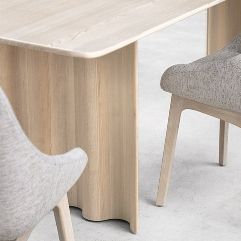 Rubell Ash Solid Wood Dining Table, 31.5" W x 78.74" L
