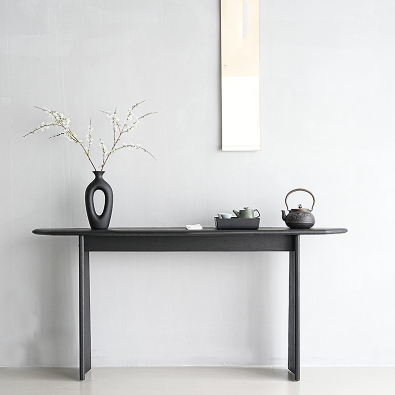 Console en bois massif de style français, H 31,5 po x l 62,9 po x P 13,7 po
