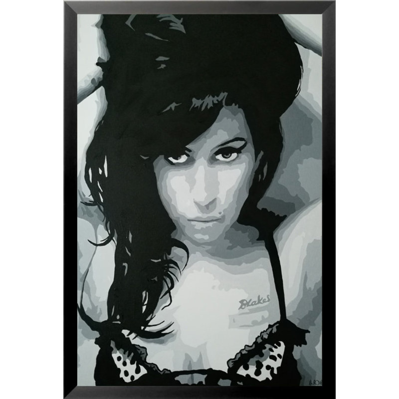 « amy winehouse », reproduction d’art encadrée, H 24 po x l 16 po x P 1 po