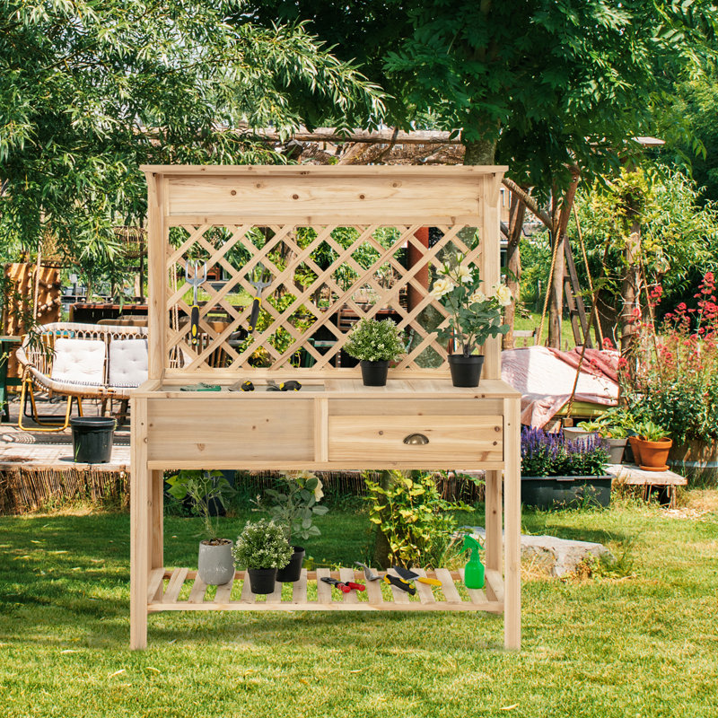 Albertien Wood Elevated Planter