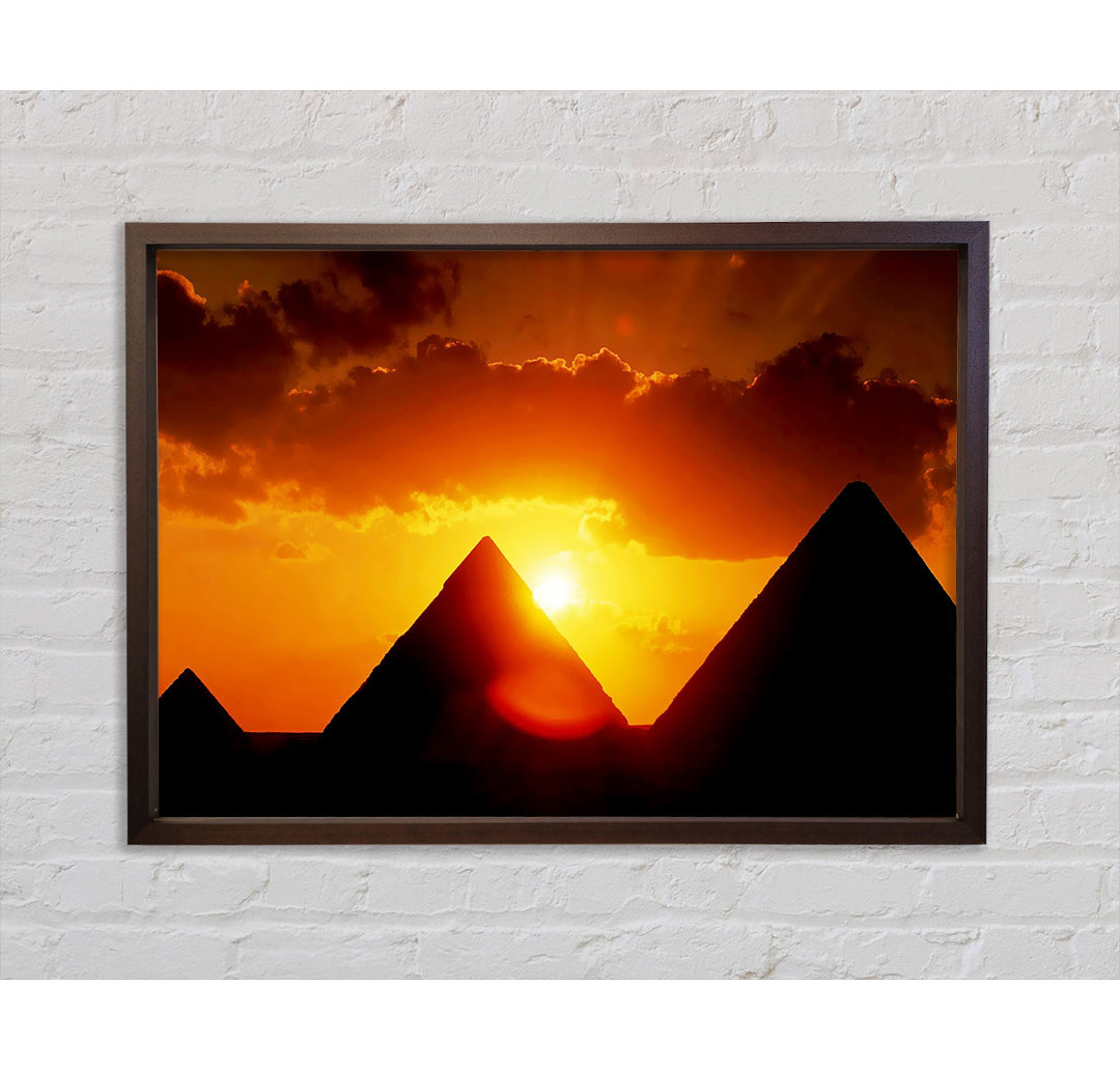 Pyramide Sonnenaufgang - Einzelner Bilderrahmen Kunstdrucke auf Leinwand