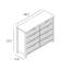Commode en bois manufacturé cannelé l 46,5 po Arrilla-446028376