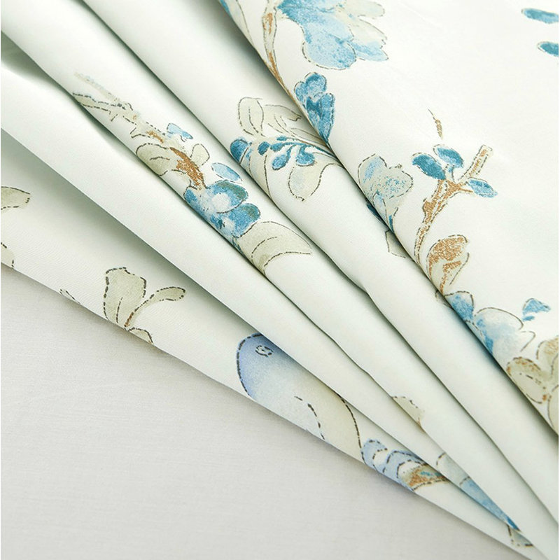 Chinoiserie Sateen Floral Duvet Cover, Full/Queen