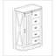 Commode 5 tiroirs avec porte de grange coulissante-425528776