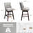 Eriqa Swivel 30.6'' Bar Stool, Light Gray-725924850