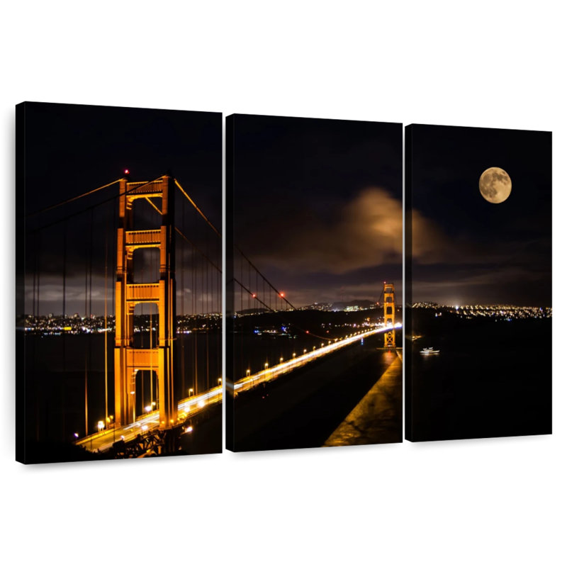 Lilie Golden Gate Bridge Night Glow, 42" H x 65" W