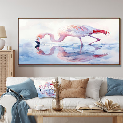 Flamingo Reflections - art mural flamant
