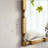 Gold Bamboo-Style Rectangular Wall Mirror