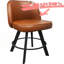 Ensemble de 2 tabourets de bar rotatifs capitonnés à siège baquet avec cadre en métal pour restaurant et café - Assemblage requis