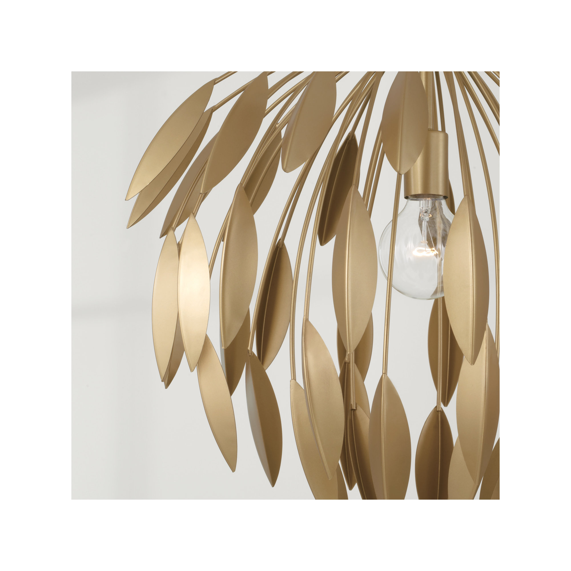 Single Light Dimmable Pendant, 68.75"H x 20"W x 20"D, Gold