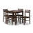 Ippolito 4 - Person Solid Wood Top Four Leg Dining Set