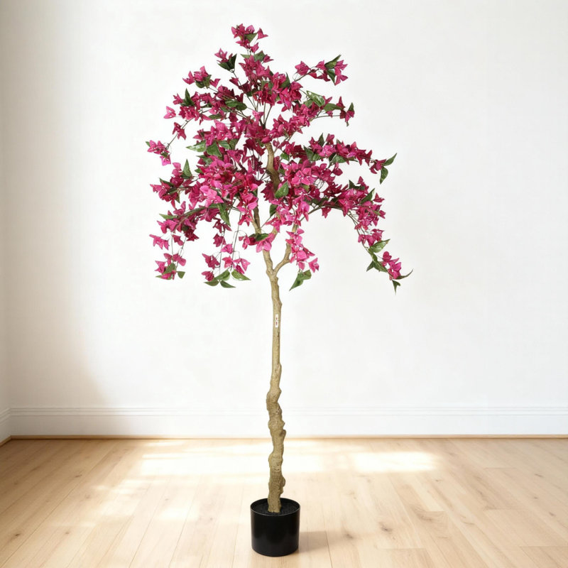 Bougainvillée artificiel 72 po en pot
