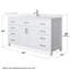 Beckett 60" Freestanding Single Bathroom Vanity with Quartz Top-297209262-297209261-297209260