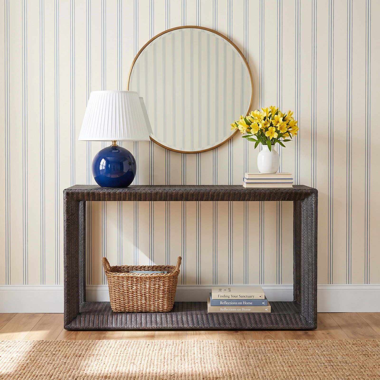 Chloe 54'' Console Table, Antique Black