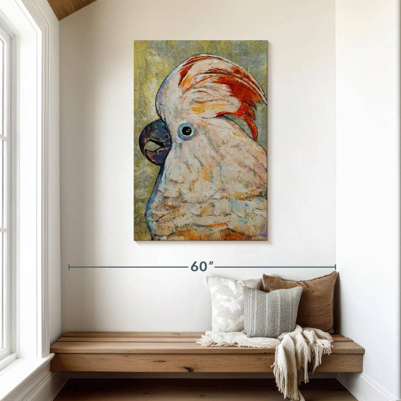 Brampt Moluccan Cockatoo, 45" H x 30" W