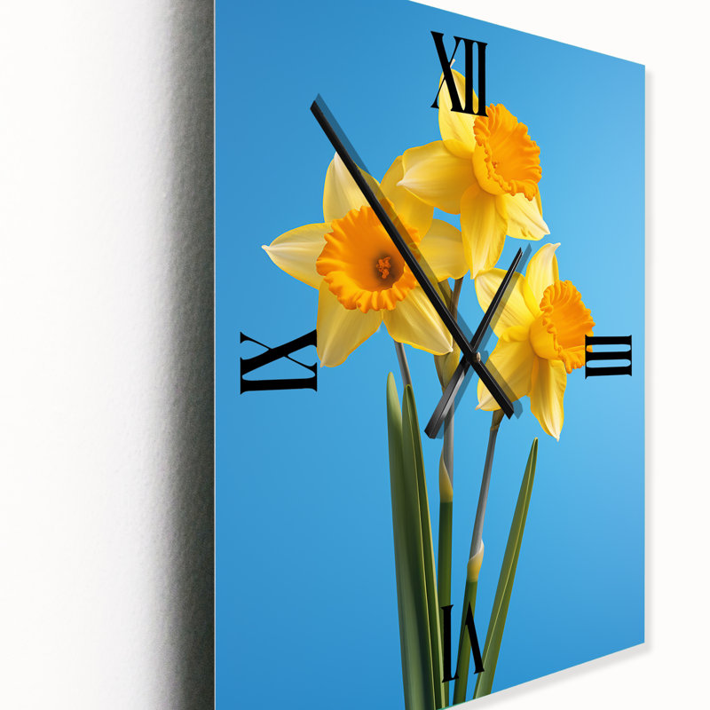 Horloges murales Virna - Daffodils, Moyen