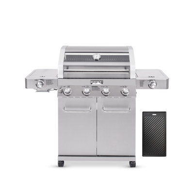Monument 35633 Clearview Stainless Steel 4+2Burner Liquid Propane Gas Grill with Cooking Plate