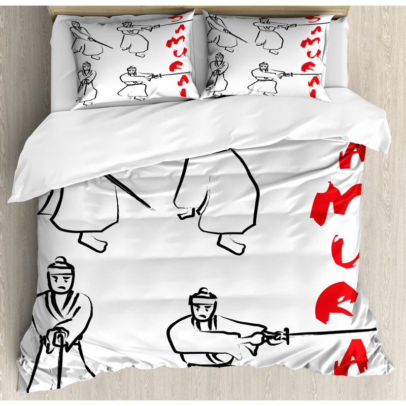 Eclectic Polyester Duvet Cover, King Duvet Cover + 2 King Shams