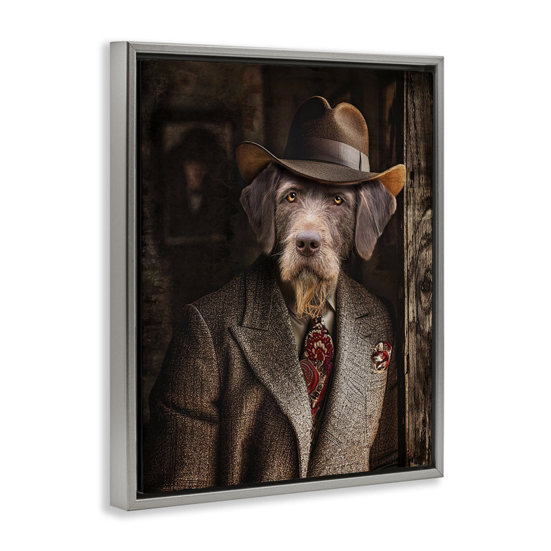 Art mural classique par Karen Burke, Cadre flottant gris lustré, H 21 po x l 17 po x P 1,7 po