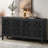 60" Antique Buffet Cabinet With Floral Carvings With Solid Wood Legs&Antique Brass Handles&Adjustable Shelves, TV Stand For 65''+ TV, Sideboard For Living Room,Dining Room -2113279184