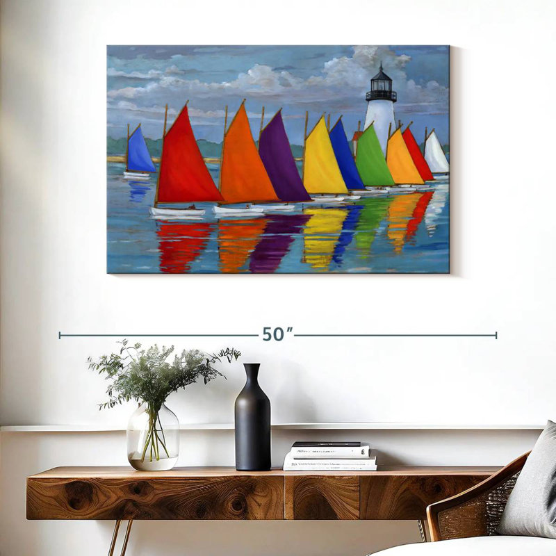 Mehar Rainbow Fleet, 26" H x 39" W
