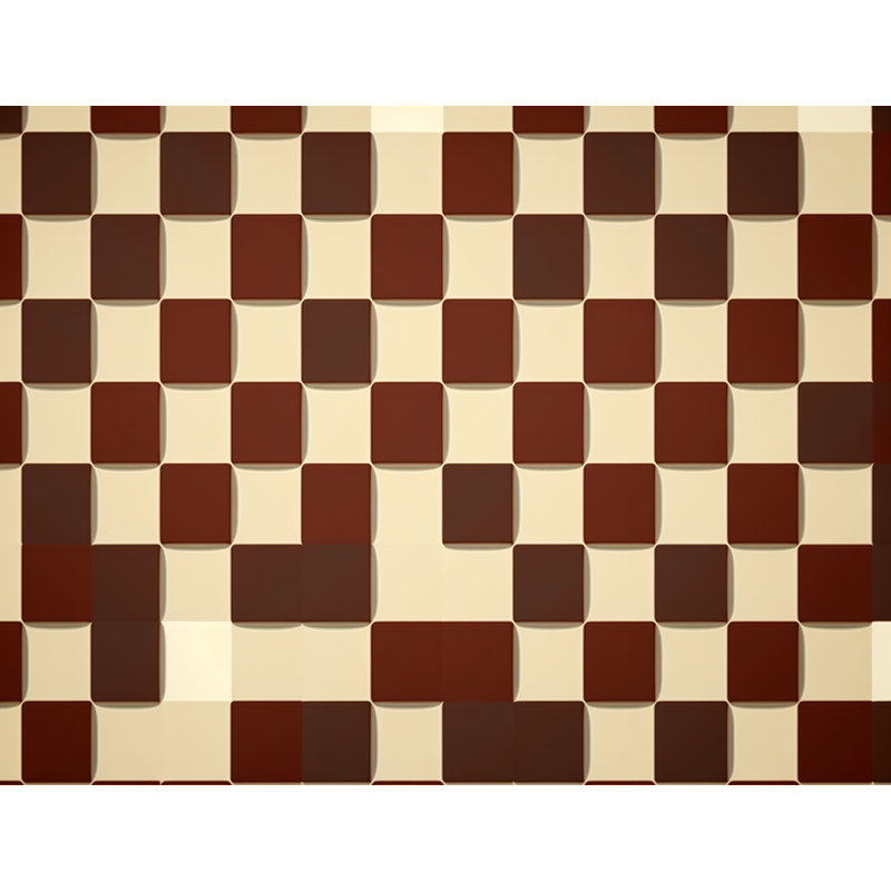 Polyester Comforter, Twin Comforter, Brown/Red Checkered