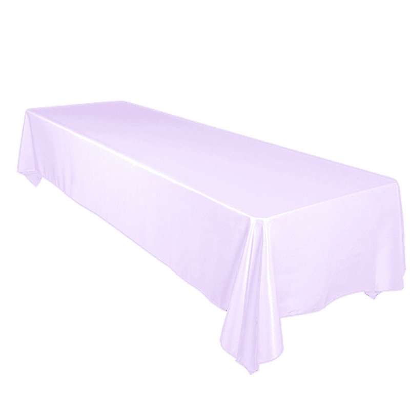 Tiano Solid Polyester Tablecloth, 72" x 58", Lavender