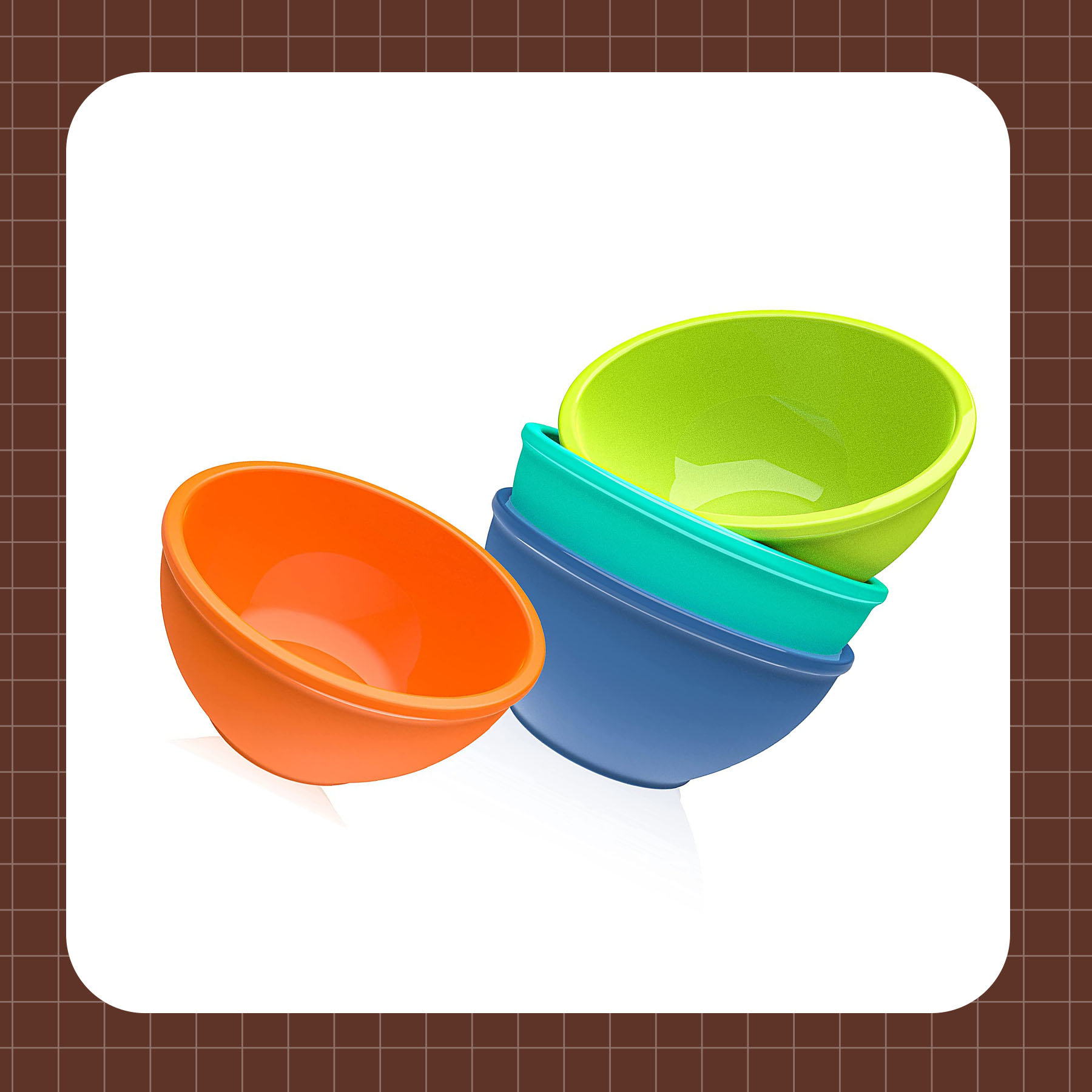 Blue Bowls 4 Pack 6 BPA-FREE Lightweight Picnic Bowl FREE SHIPPING