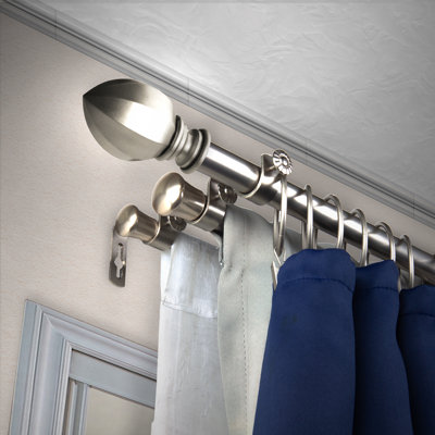 Agilmar Steel Adjustable Triple Curtain Rod