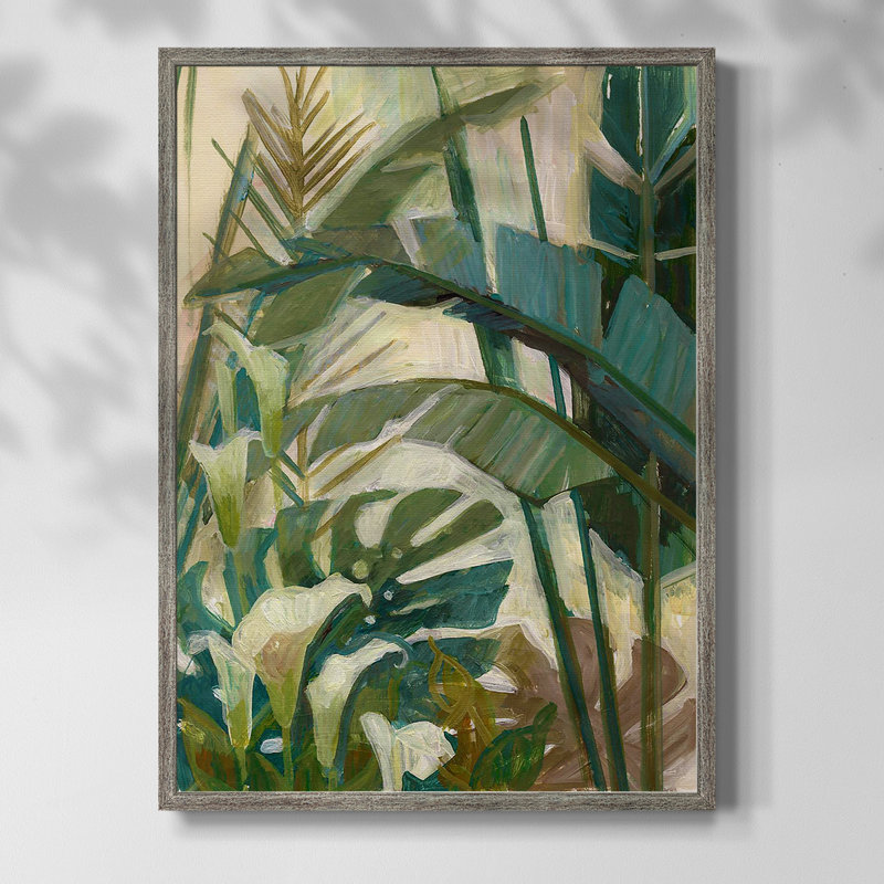 Nouveau cadre tropical imprimé - bois massif, H 11 po x l 9 po