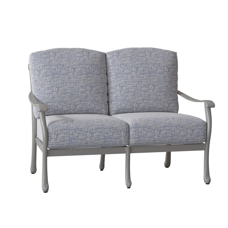 Casa Outdoor 2 - Seat Loveseat, Pewter, Canvas Bird's Eye Sunbrella® Canvas