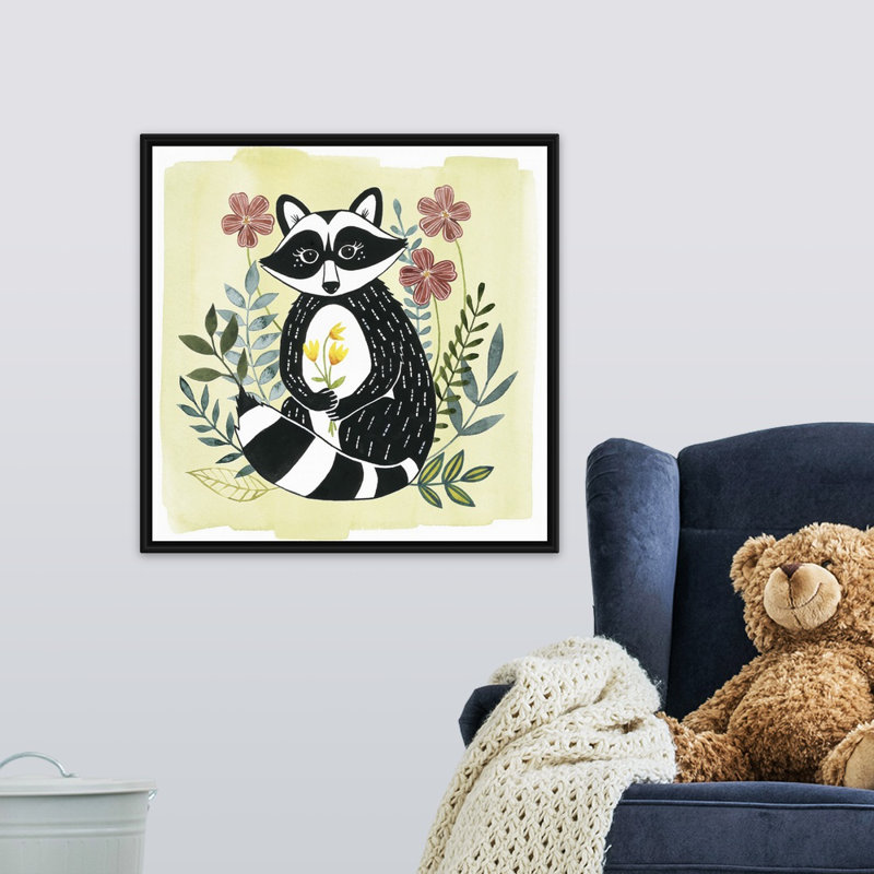 Art sur toile floral forester i Shine, H 16 po x l 16 po x P 1,75 po, Cadre flottant noir