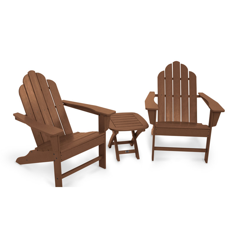 Ensemble 3 pièces POLYWOOD Long Island Adirondack, Teck