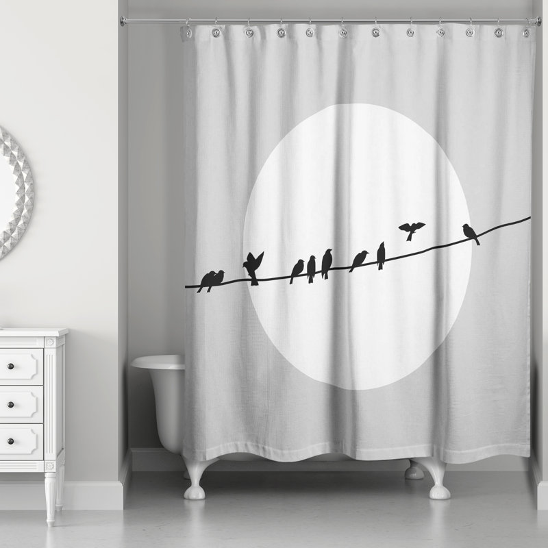 Rideau de douche simple, Gris