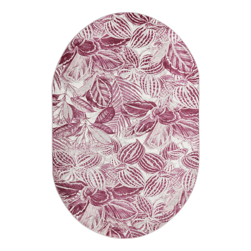 Herricks Floral Indoor Rug, Oval 5'3" x 7'10"