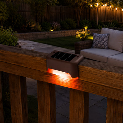 16-Pack Color-Changing Solar Deck Lights | Waterproof LED Step Lighting for Decks, Stairs, Fences, Yards and Patios