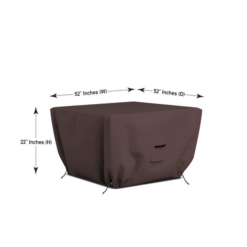 Heavy Duty Multipurpose Outdoor Square Fire Pit Cover, Durable & UV Resistant Patio Waterproof Cover in Multiple Sizes Suitable For LAUREAN AEGEAN  Belle
