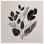 Couvre-lit matelassé noir Botanical Illustration toutes tailles-126120282