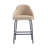 Gracie Modern Vegan Leather Upholstered Stainless Steel Barstool in Tan and Black-658843864-658843870