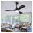 42 Inch Modern Black Ceiling Fan with Light and Remote - Noiseless DC Motor Reversible Indoor/Outdoor Fan for Bedroom, Living Room & Patio