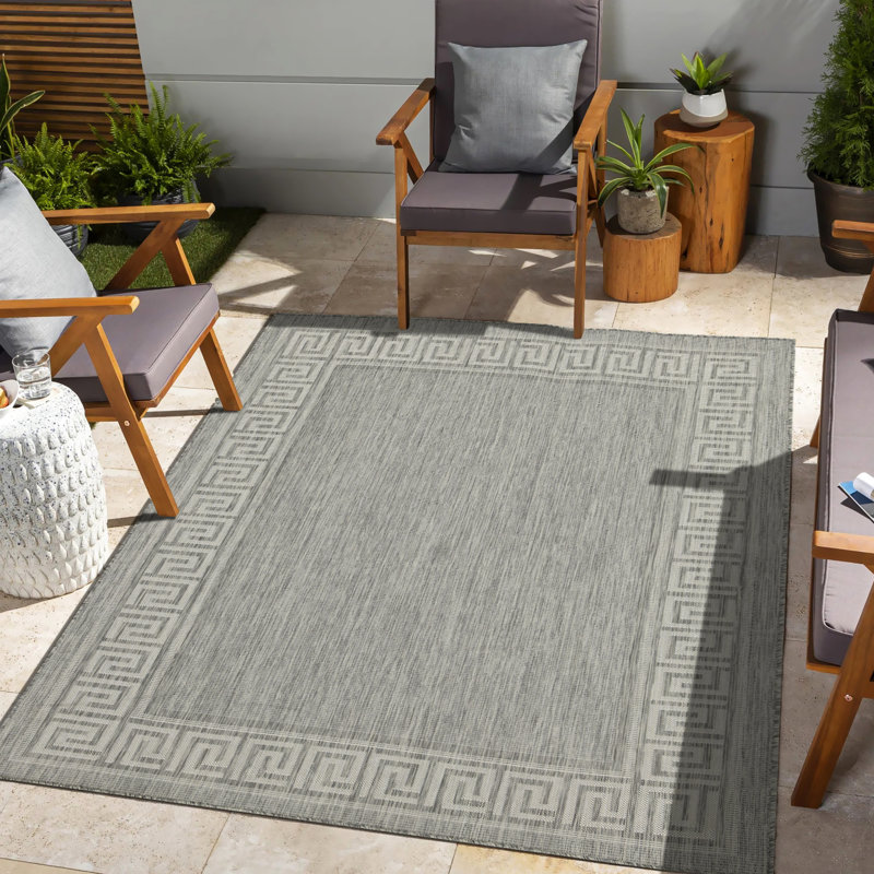Area Rug - Silver, Sunshine Gchar2003, Polypropylene, Stain , For Indoor And Outdoor, Patio, Deck, Living Room Silver & Patio Part