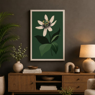Passion Flower Study Botanical - Wrapped Canvas
