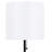 Sarriah Modern Stick Accent Table Lamp with Pull Chain and White Fabric Shade, Brushed Steel-403329833