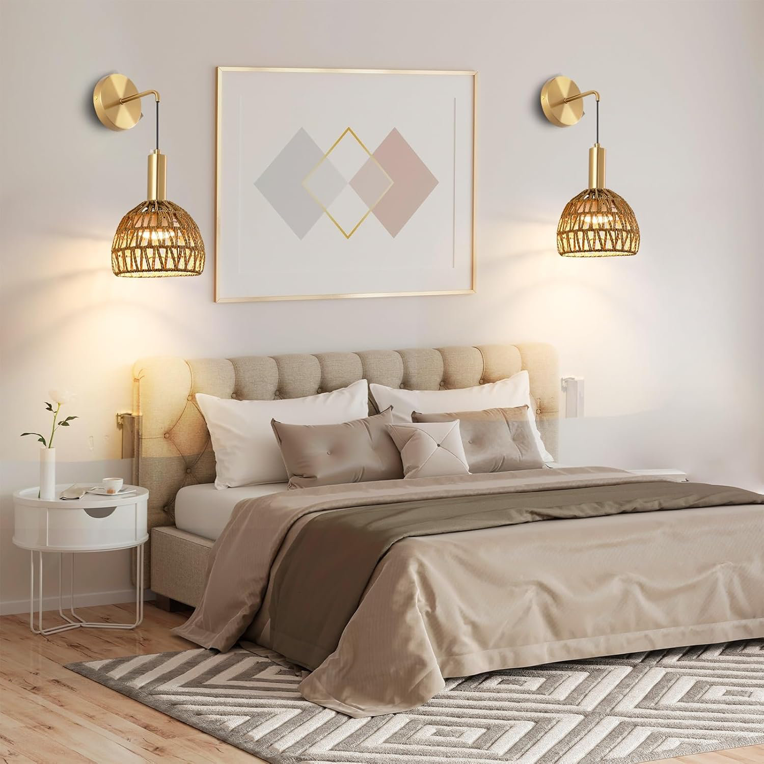 Bayou Breeze Boho Battery Operated Wall Sconce, Wireless Sconces Set Of ...
