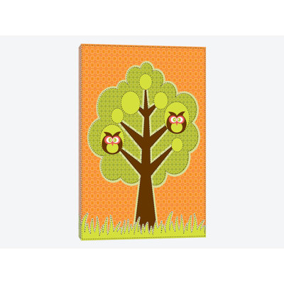 Art sur toile, hiboux dans l'arbre